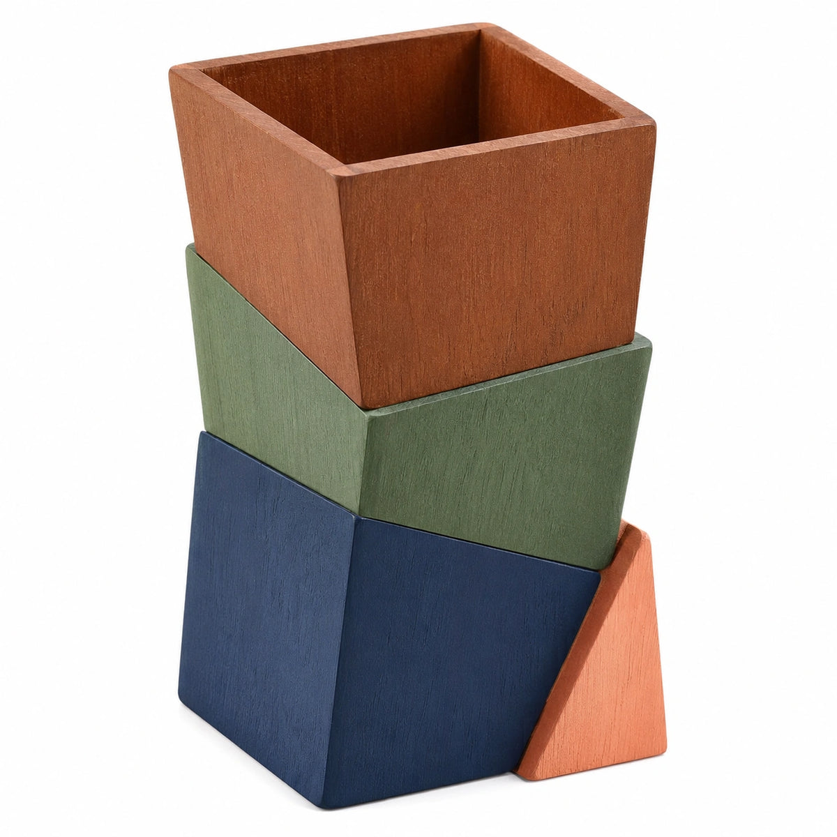 Soporte para Lápices Geométrico Apilable Multicolor