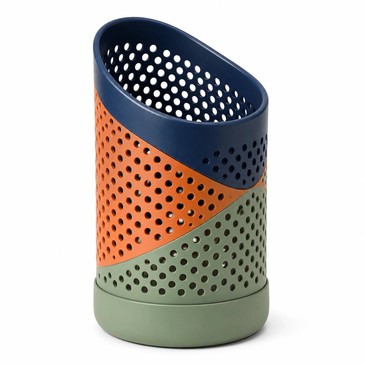 Cubo Organizador Perforado Multicolor Azul/Naranja/Verde