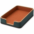 Bandeja Organizadora de Documentos Verde y Marrón 33x25x6 cm