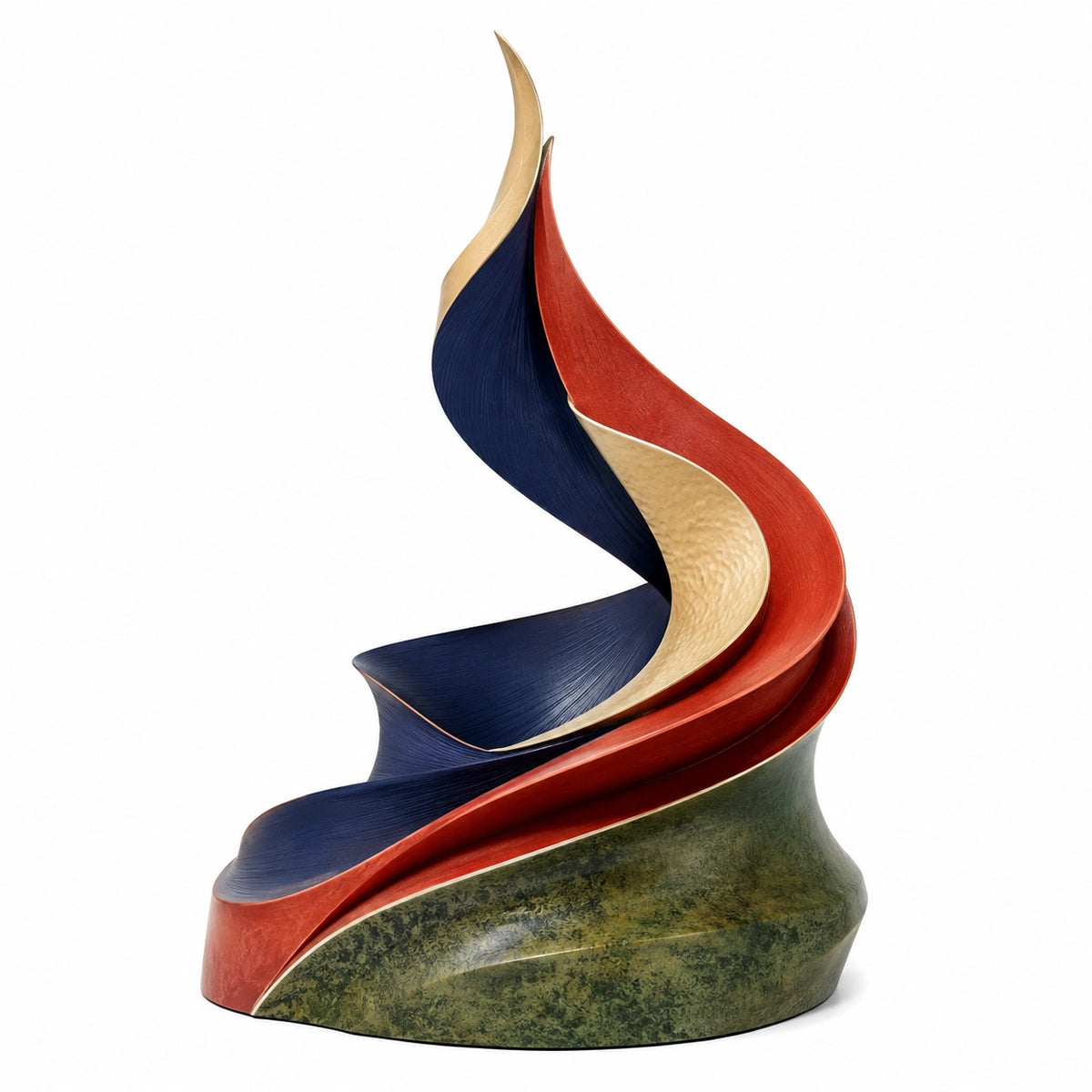 Escultura Abstracta en Espiral Multicolor Decorativa