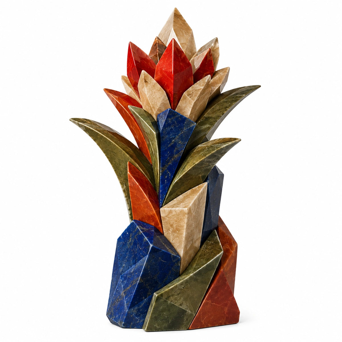 Escultura Decorativa Geométrica Multicolor