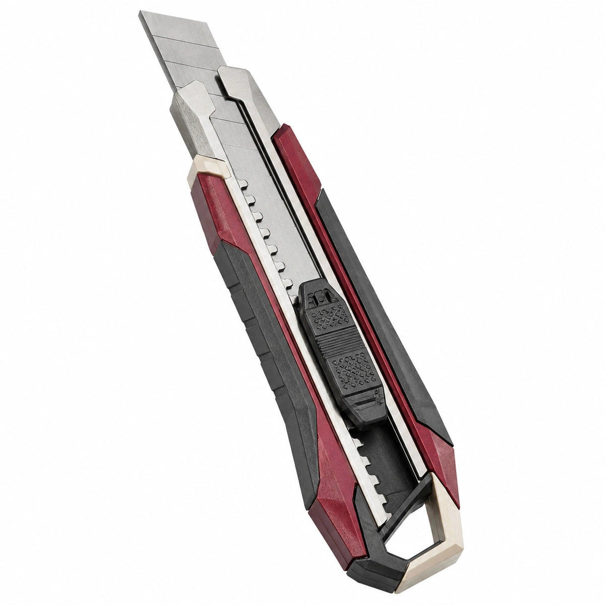 Cutter Extensible de Metal con Bloqueo de Seguridad y Mango Antideslizante