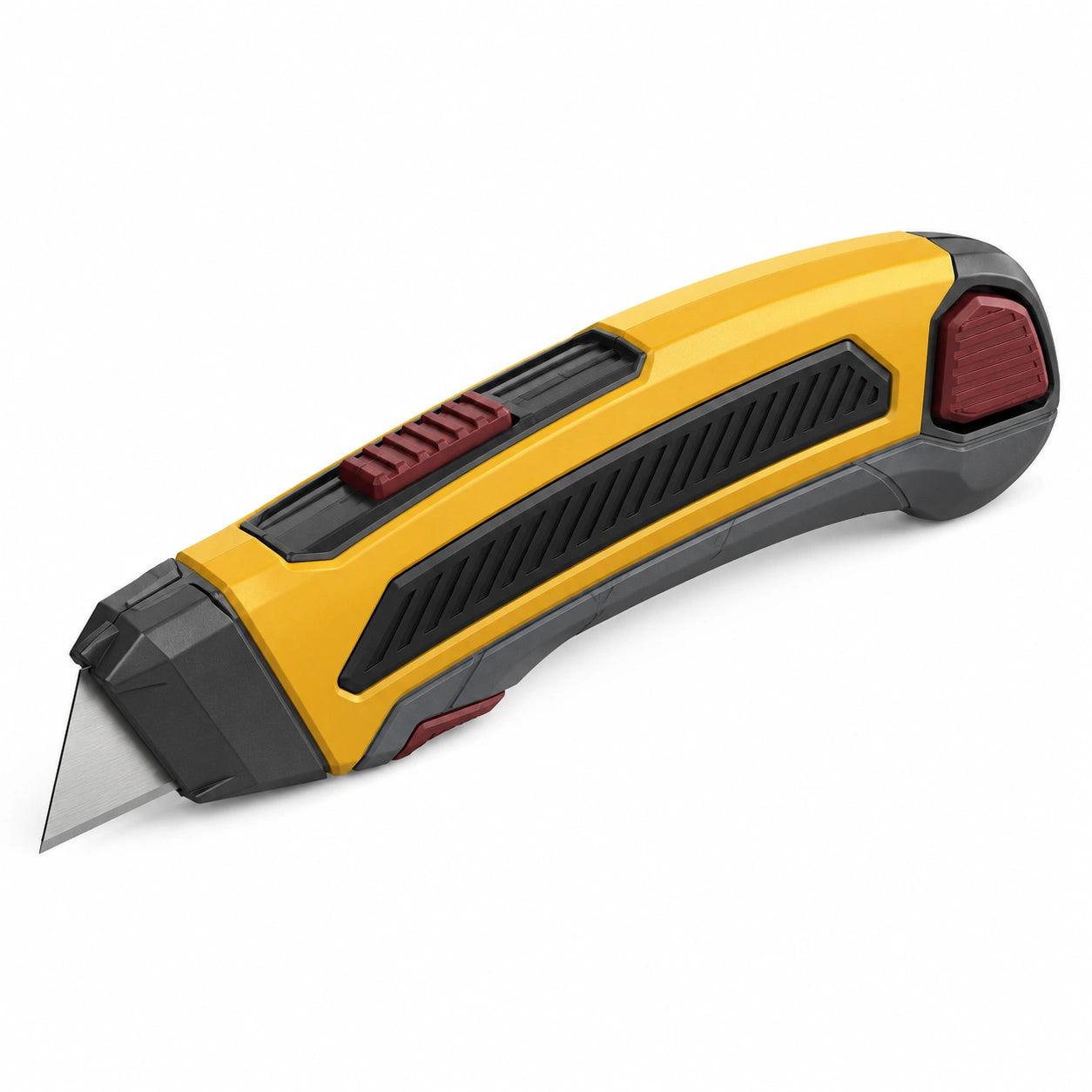 Cuchillo Retráctil de Seguridad Amarillo/Negro con Mango Antideslizante