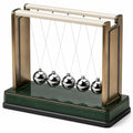 Péndulo de Newton Decorativo con Base Verde