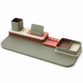 Organizador de Escritorio Modular Verde, Burdeos y Beige