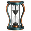 Reloj de Arena Decorativo de 30 Minutos en Negro y Cobre
