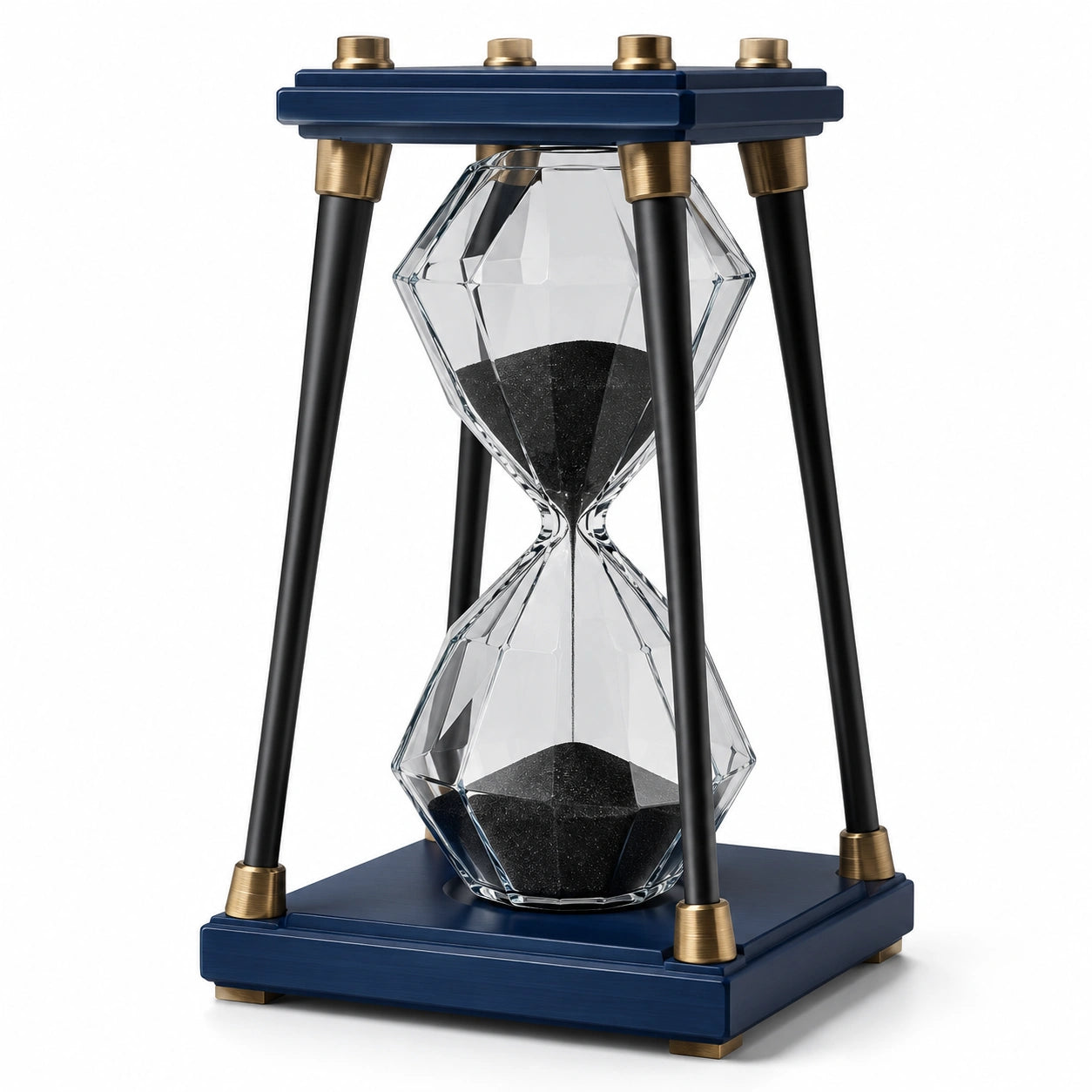 Reloj de Arena Decorativo Azul y Negro 30 Minutos