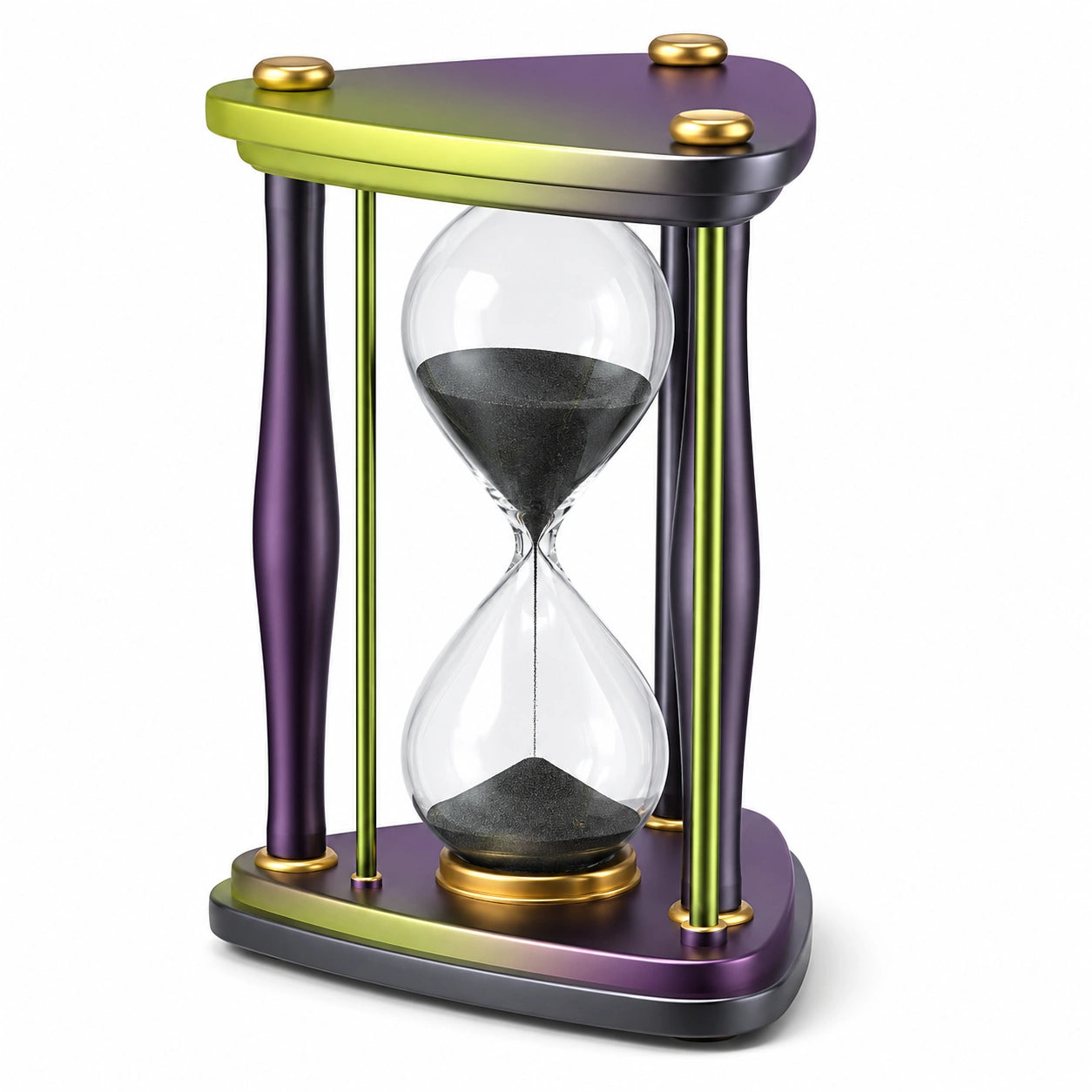 Reloj de Arena Triangular Multicolor Decorativo