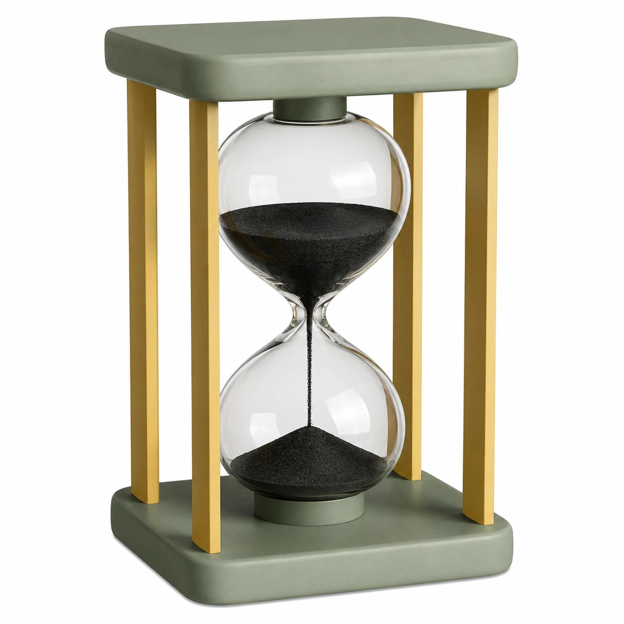 Reloj de Arena Decorativo Verde y Amarillo