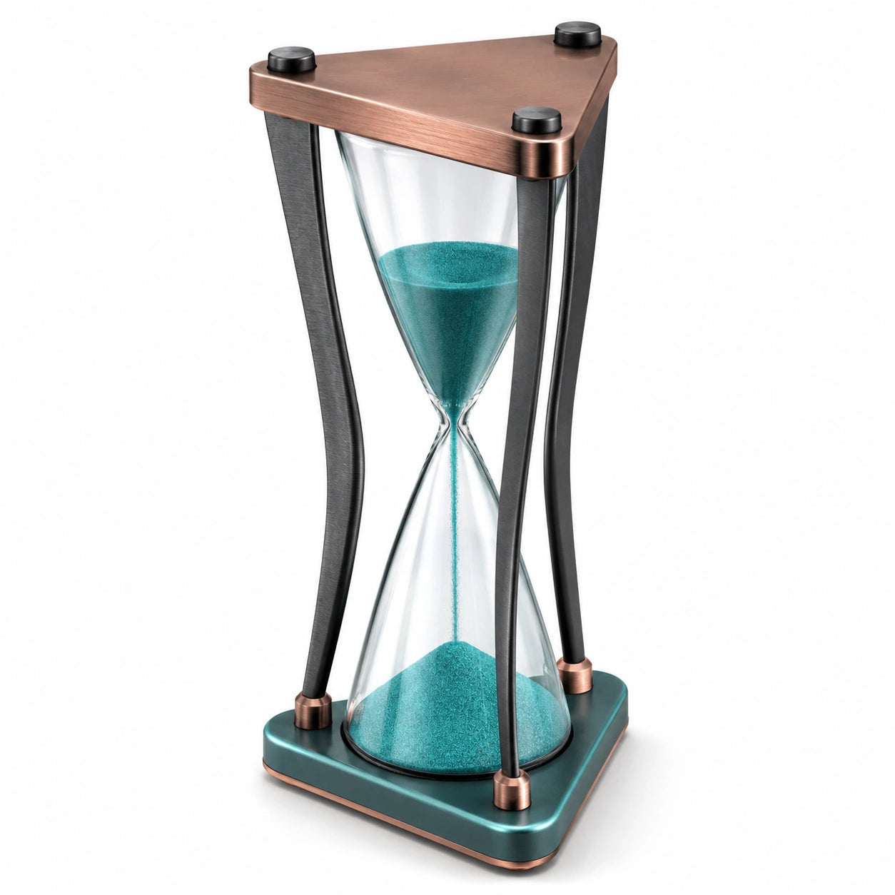 Reloj de Arena Decorativo Triangular Arena Azul 60 Minutos