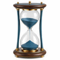 Reloj de Arena Decorativo con Arena Azul y Soporte Dorado 30 Minutos