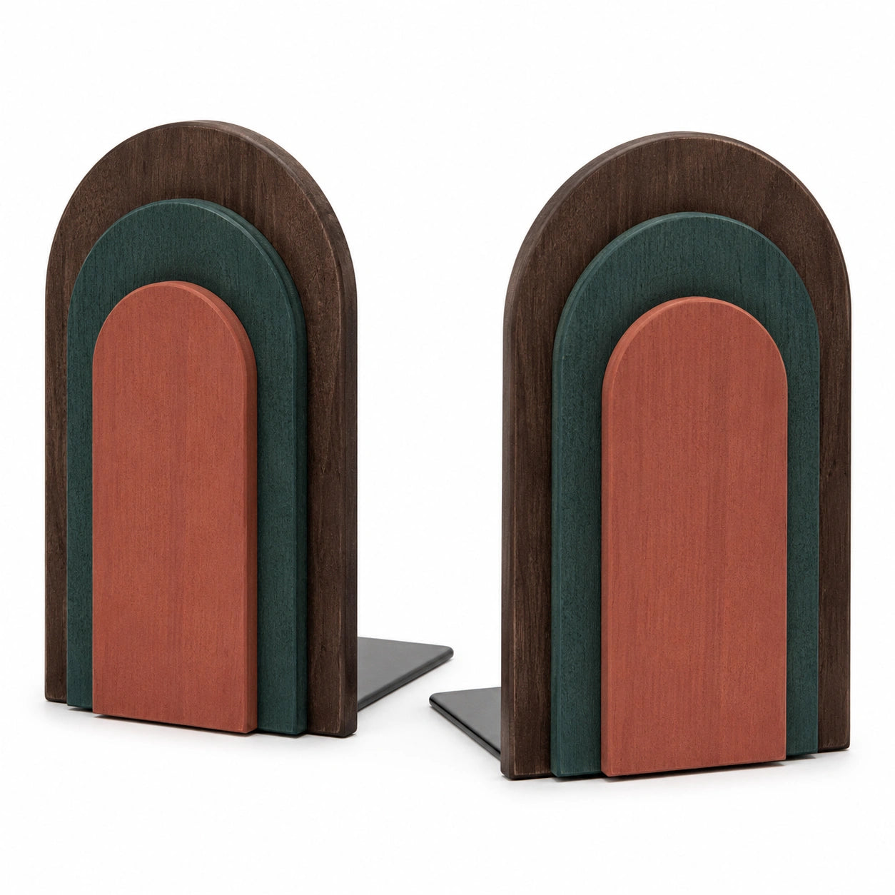 Sujetadores de Libros Geométricos Multicolor