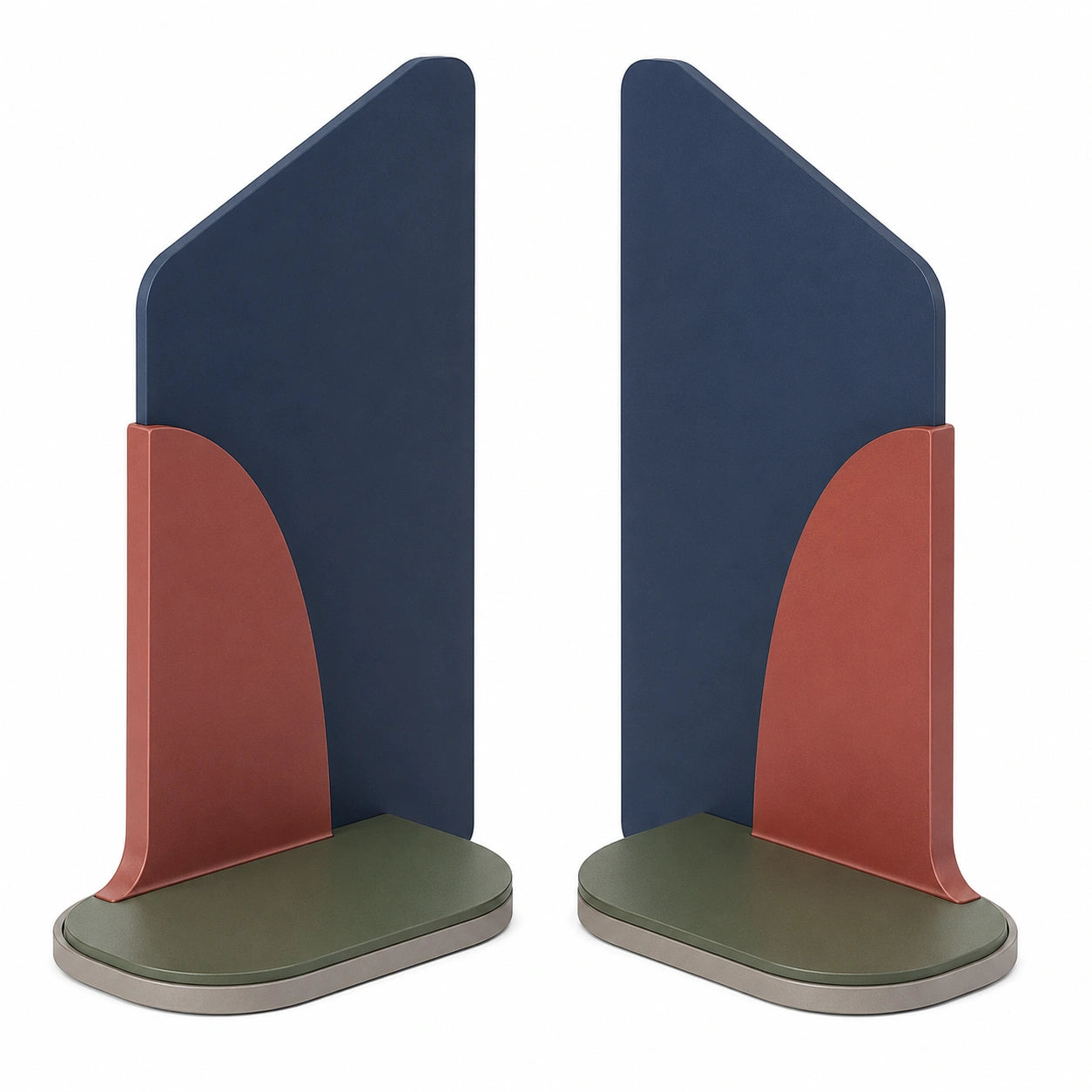 Sujetalibros Geométricos Modernos Azul/Rojo/Verde