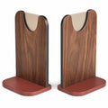 Sujetalibros de Madera y Metal Marrón