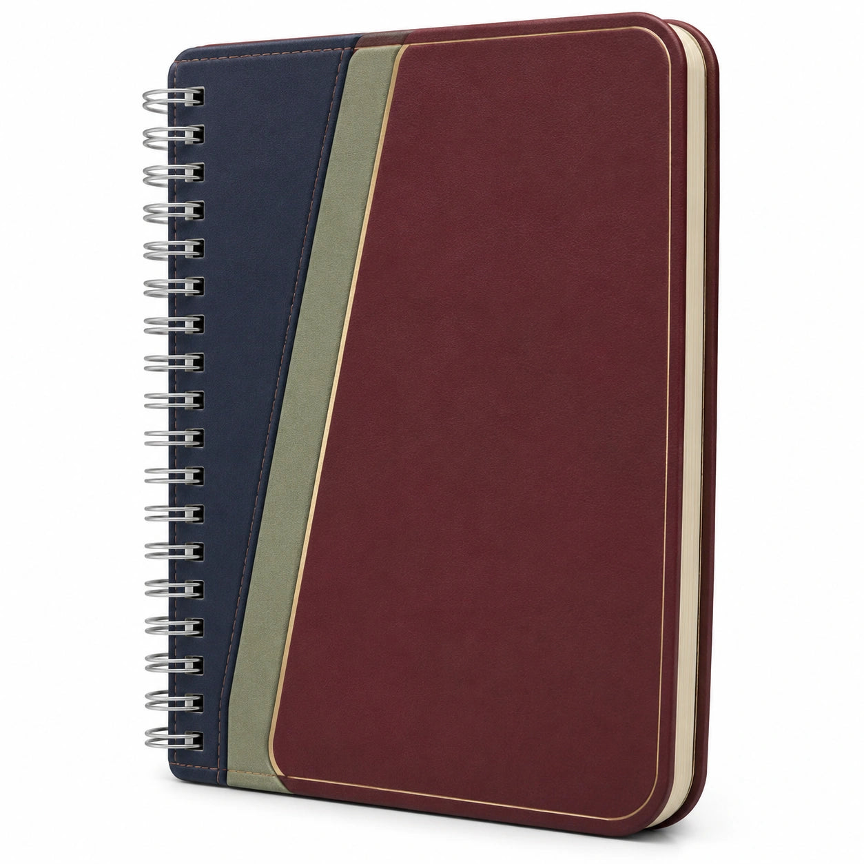 Cuaderno A5 Espiral Multicolor Azul/Burdeos/Verde