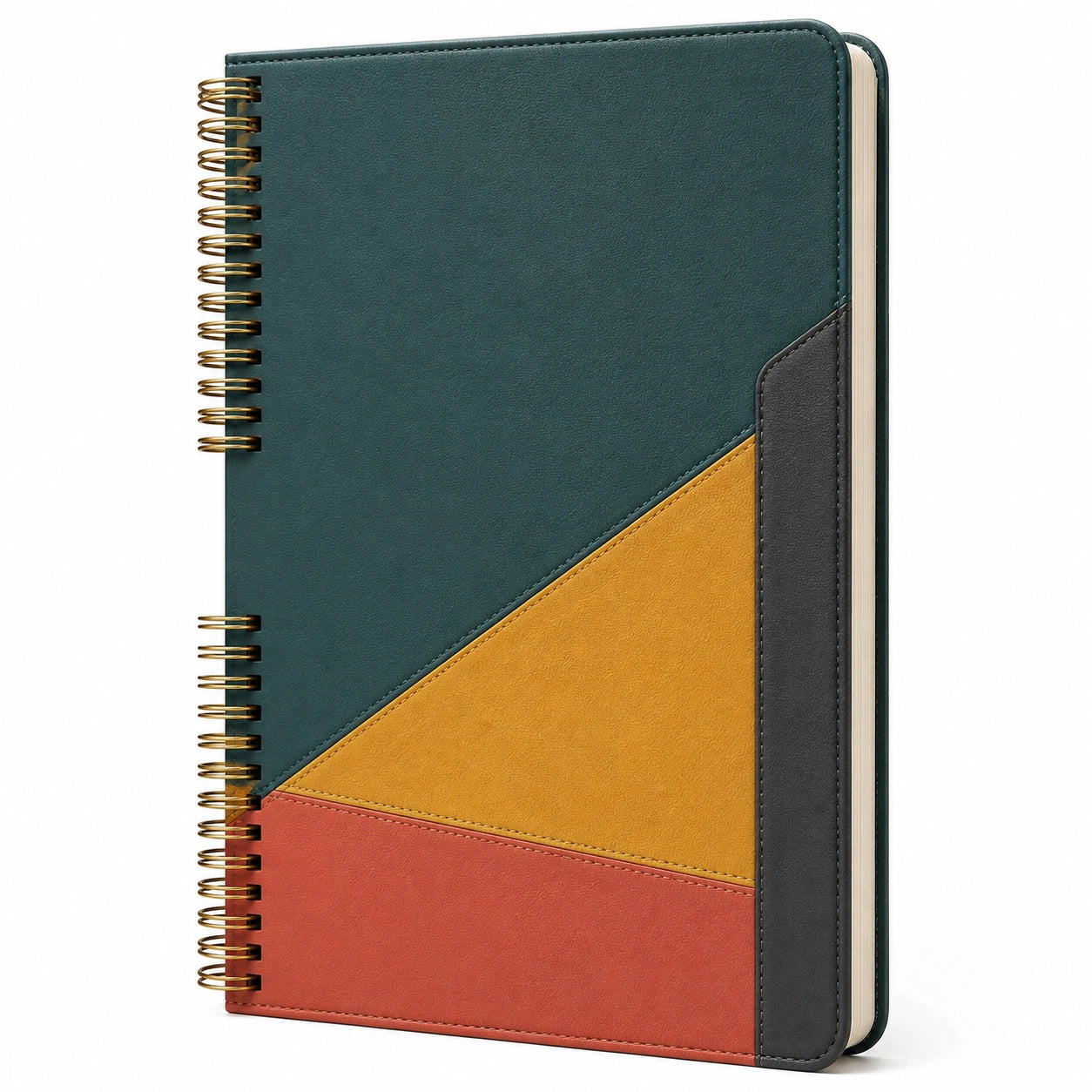 Cuaderno de Espiral con Diseño Geométrico Multicolor