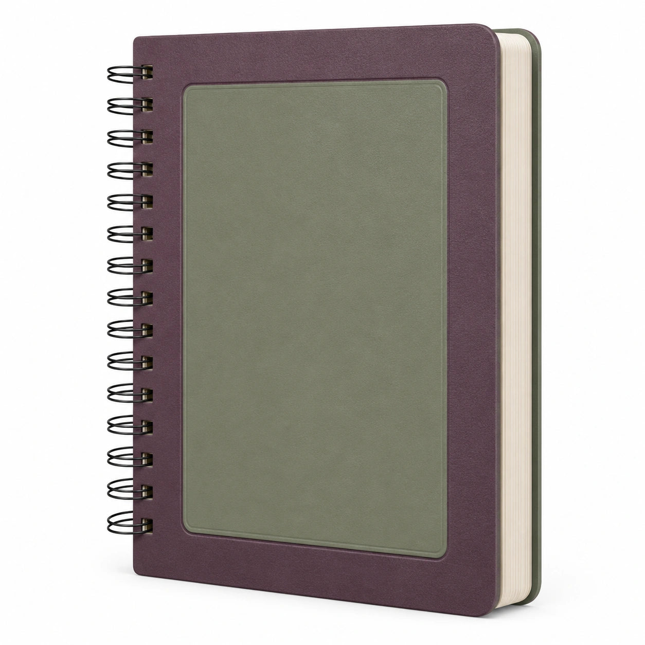 Cuaderno de Espiral A5 Verde y Púrpura