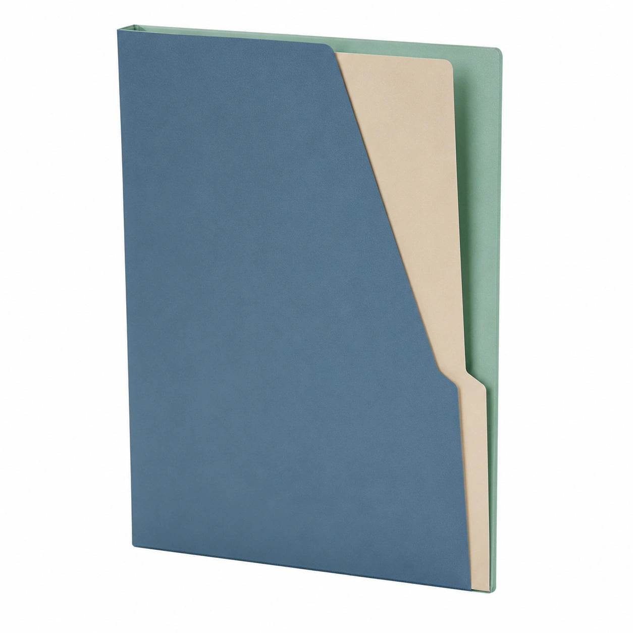 Carpeta archivadora A4 colores azul, beige y verde